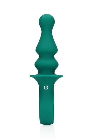 Plug anal vibrant Loveline Vert - 8,7 cm
