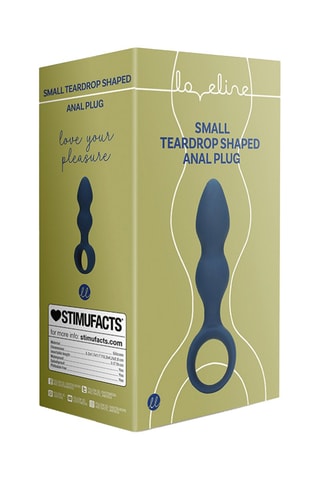 Petit plug anal waterproof Loveline - Bleu - 9 cm