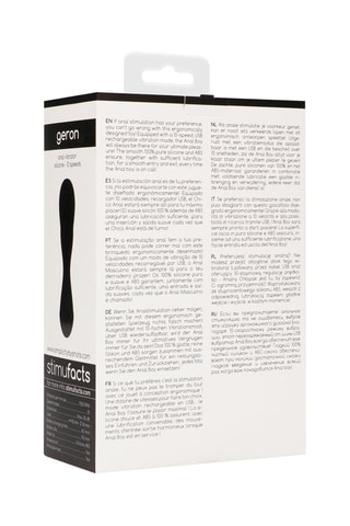 Plug anal vibrant Geron - Noir - 14,1 cm