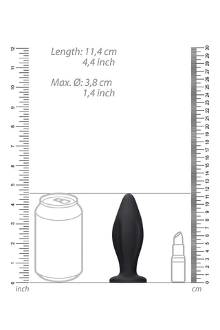 Plug anal Noir - 11,4 cm