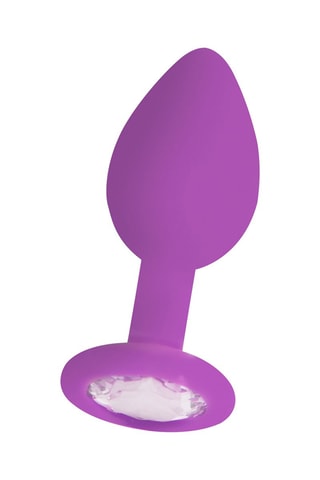 Plug anal Violet et argenté - 7,3 x 3,2 cm