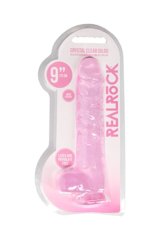 Godemiché réaliste Crystal Clear - Rose - 19 cm