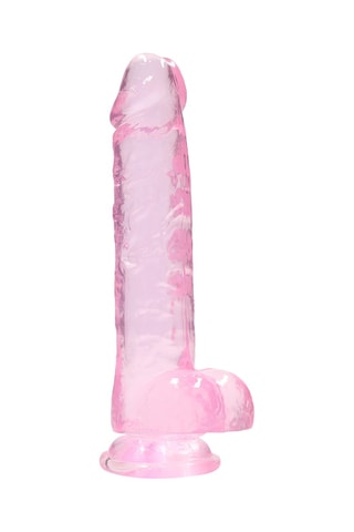Godemiché réaliste Crystal Clear - Rose - 16 cm