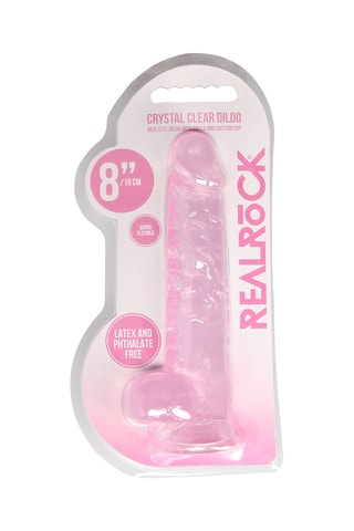 Godemiché réaliste Crystal Clear - Rose - 16 cm