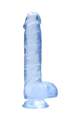 Godemiché réaliste Crystal Clear - Bleu - 15 cm