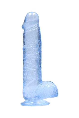 Godemiché réaliste Crystal Clear - Bleu - 15 cm