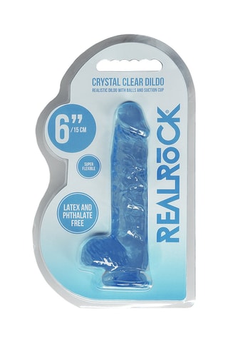 Godemiché réaliste Crystal Clear - Bleu - 15 cm