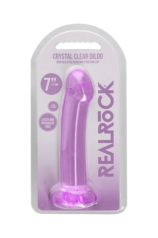 Godemiché Crystal Clear - Violet - 16,6 cm
