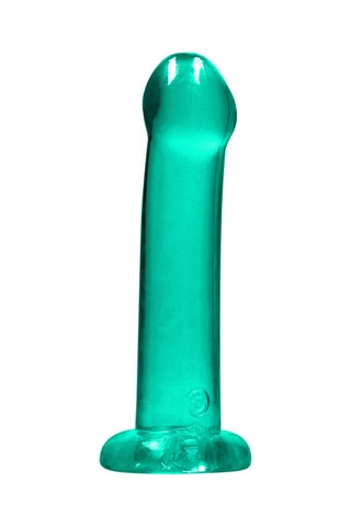 Godemiché RealRock Crystal Clear - Turquoise - 16,6 cm