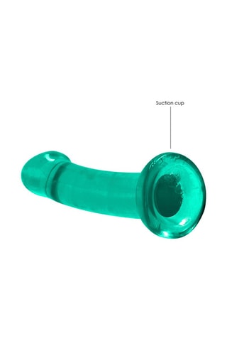 Godemiché RealRock Crystal Clear - Turquoise - 16,6 cm