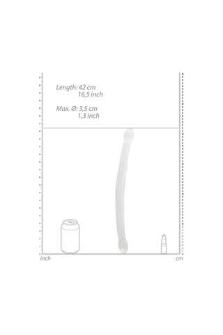 Double Dong waterproof Realrock - Transparent - 42 cm