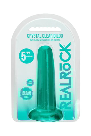 Godemiché Crystal Clear - Turquoise - 12,7 cm