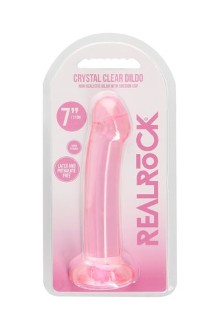 Godemiché Crystal Clear - Rose - 16,6 cm