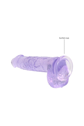 Godemiché RealRock Crystal Clear - Violet - 12,5 cm