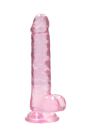 Godemiché réaliste Crystal Clear - Rose - 17 cm