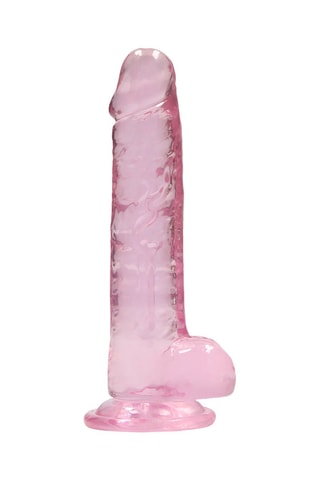 Godemiché réaliste Crystal Clear - Rose - 17 cm