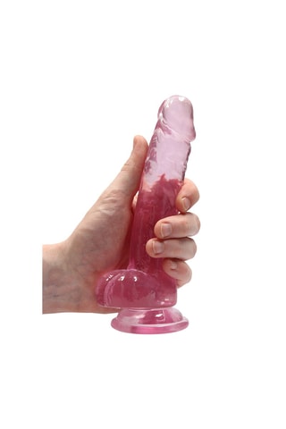 Godemiché réaliste Crystal Clear - Rose - 17 cm