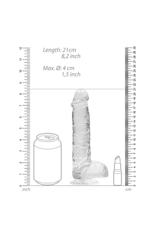 Godemiché réaliste Transparent - 16 cm