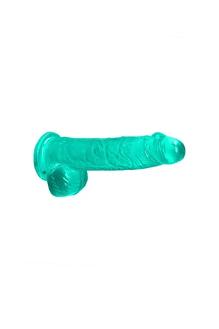 Godemiché réaliste Crystal Clear - Turquoise - 15 cm