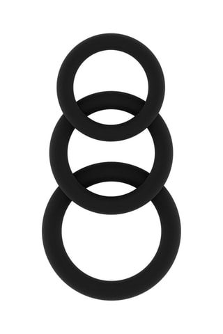 3 anneaux péniens - 3,2/3,7/4,2 cm - Noir