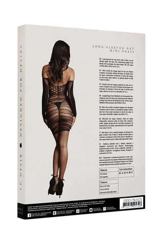 Mini robe en résille One size - Noir
