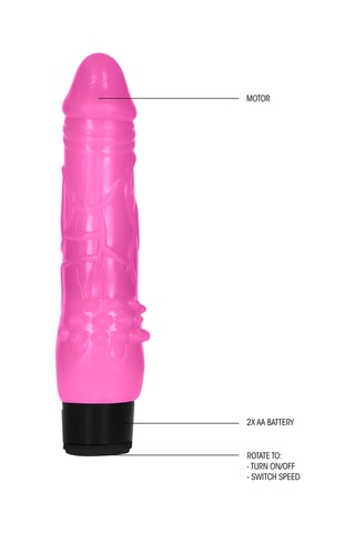 Godemichet réaliste sans phtalates - Rose - 17,5 cm
