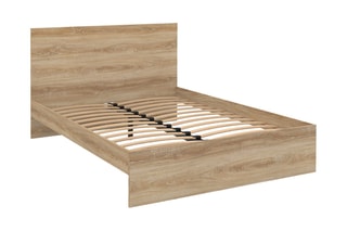 Cama Oklahoma - Imitação de madeira clara