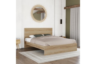 Cama Oklahoma - Imitação de madeira clara