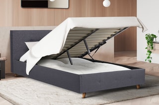 Cama com arrumação e sommier Luléa - Antracite