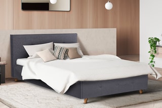 Cama com arrumação e sommier Luléa - Antracite