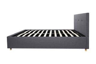 Cama com arrumação e sommier Luléa - Antracite