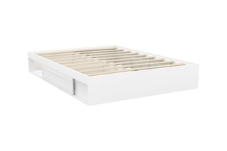 Estrutura de cama Orem com estrato e arrumação integrada - 140 x 190 cm