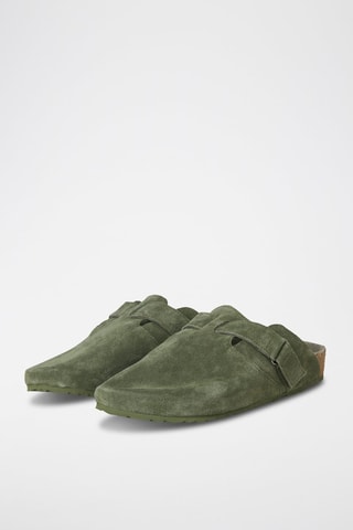 Sabots en nubuck - Kaki