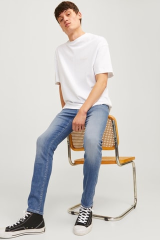 Jean slim en coton biologique - Ciel