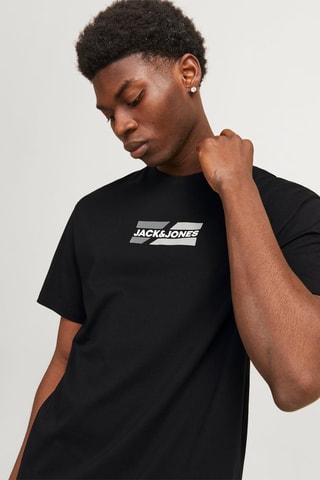3 t-shirts en coton biologique - Bleu marine, noir et blanc