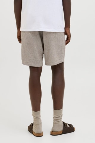Short en lin - Marron