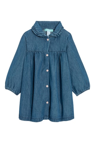Robe chemise en jean et legging - Bleu et rose - Obaïbi