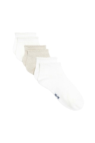 3 paires de chaussettes - Blanc et beige - Okaïdi