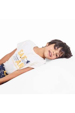Pijama - Bege e preto
