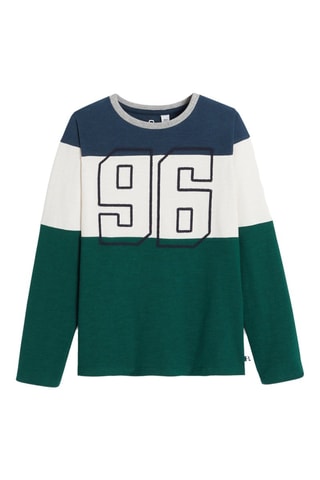 T-shirt - Vert foncé et blanc - Okaïdi