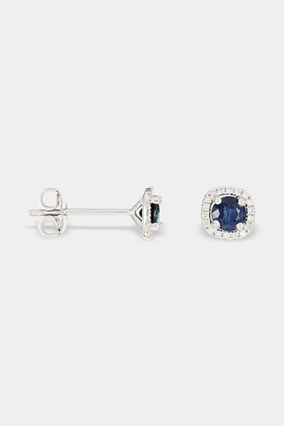 Brincos Somptueux Ouro branco, diamantes e safiras