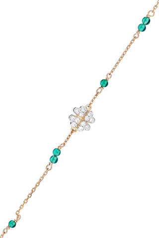 Pulseira Felicidade Ouro amarelo, diamantes e ágatas
