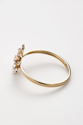 Anel Ramo Ouro amarelo e diamante