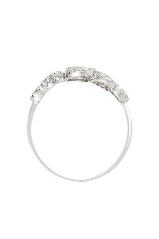 Anel Ngor Ouro branco e diamantes