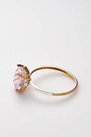 Anel Derya Ouro amarelo, ametistas e diamantes