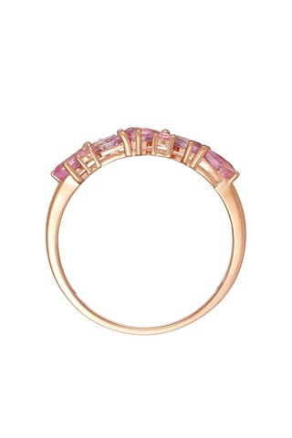 Anel Pétalos de Flor Ouro rosa, diamantes e safiras
