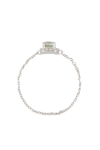 Anel Neya Ouro branco, diamantes e ametista