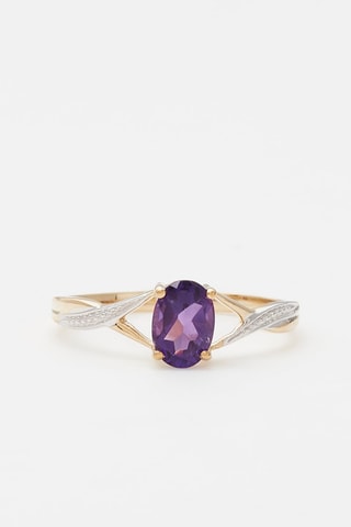 Anel Purple Magic   Ouro amarelo e ametista