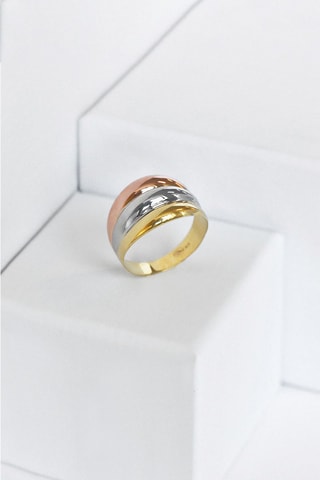 Anel Trianon Ouro amarelo, ouro branco e ouro rosa