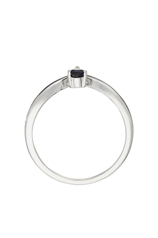 Anel Antira Ouro branco e safira
